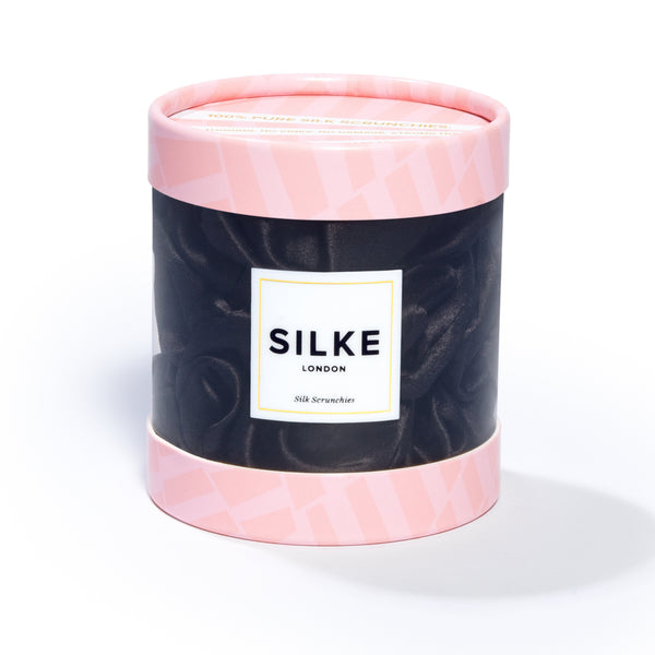 SILKE LARGE SCRUNCHIES - BLACK