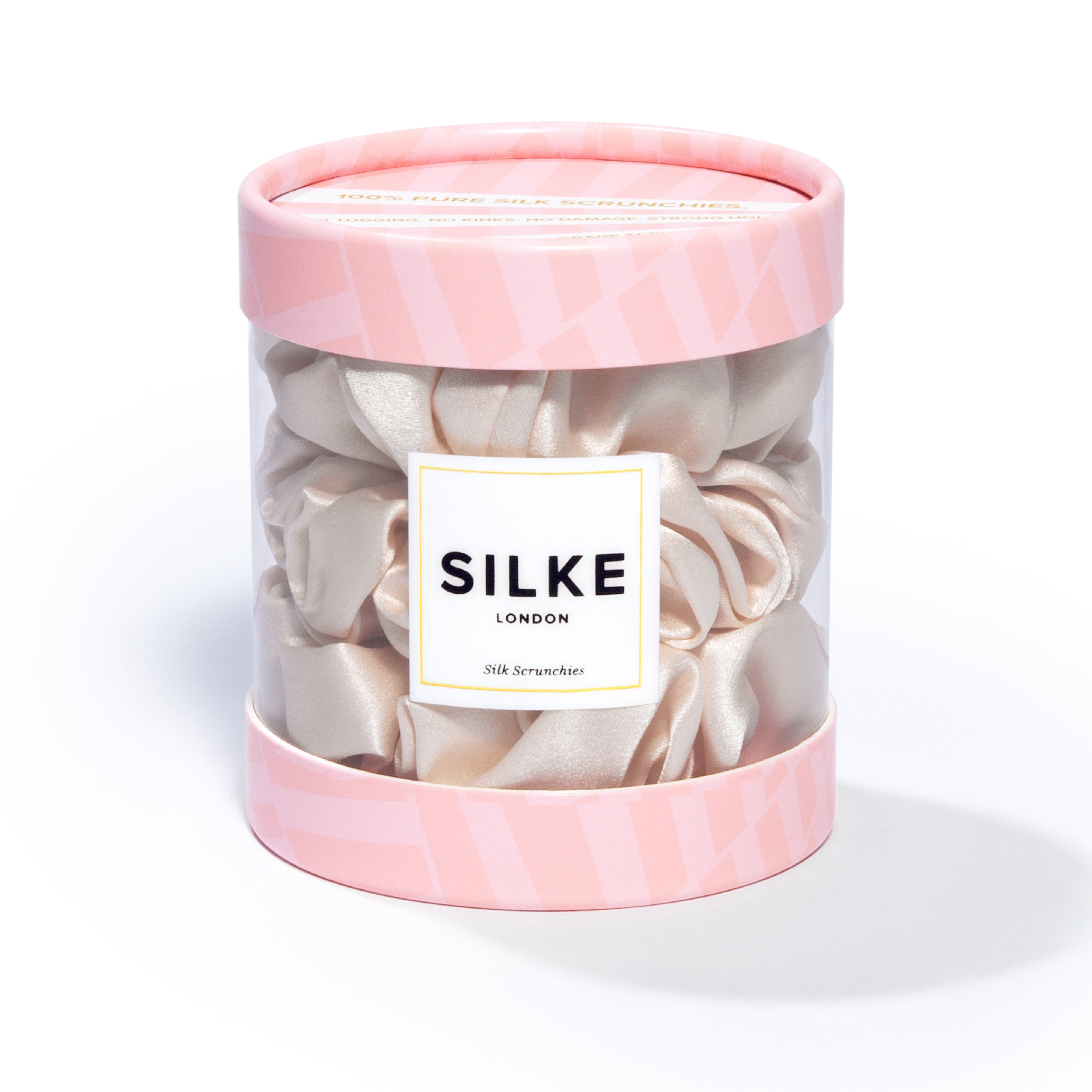 SILKE LARGE SCRUNCHIES - CHAMPAGNE